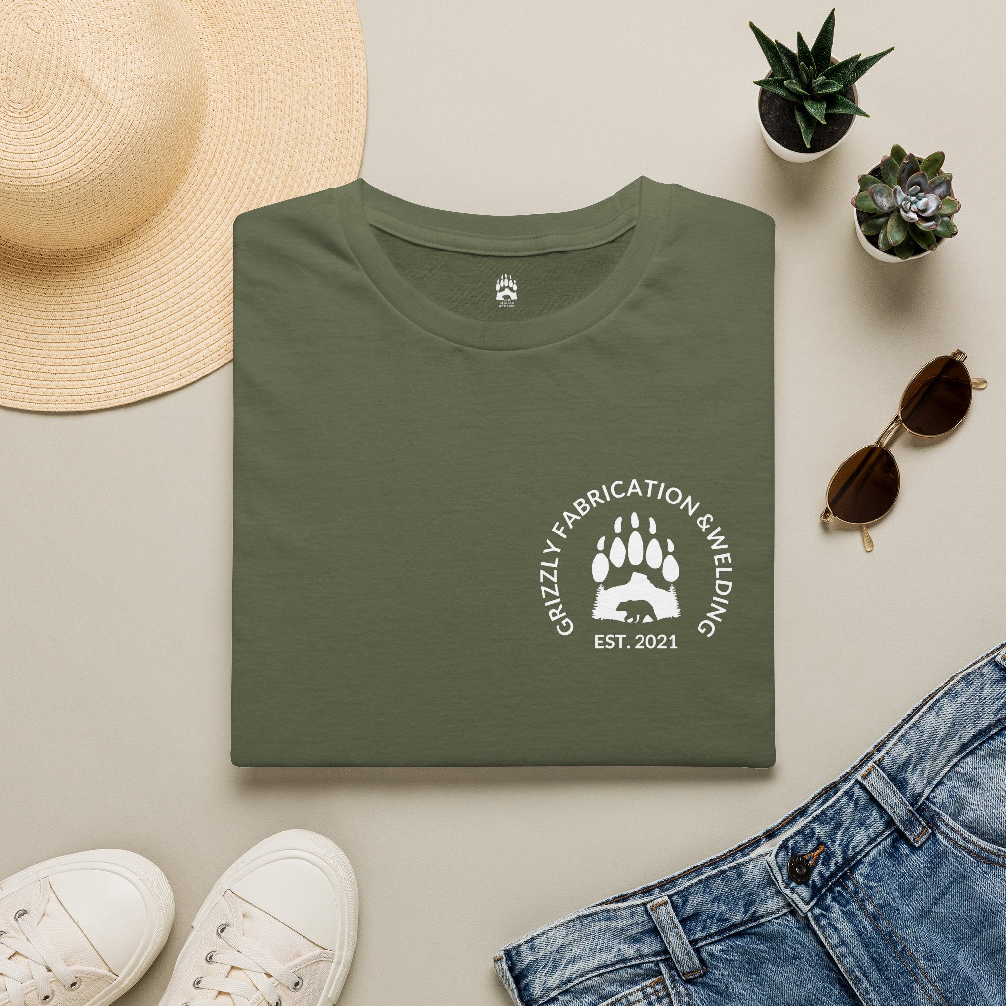 Grizzly Fabrication Company Logo T-Shirt