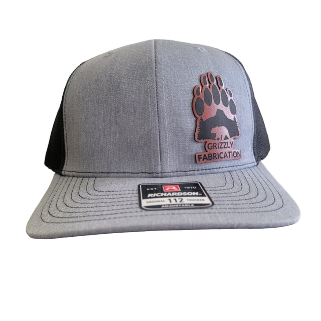 Grizzly Fabrication Branded Leather Patch Trucker Hat